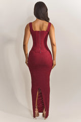 The Cinched Lace Maxi Set in Diamonte