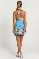 Postcard from Paradise Halter Mini Dress