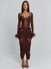 Cherrey Maxi Dress Chocolate