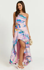 Amalie The Label - Keziah One Shoulder Asymmetric Maxi Dress - Int
