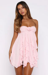 Rosette Bloom Mini Dress