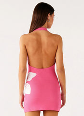Aloha Knit Mini Dress - Pink