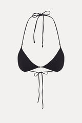 Amore Skimpy Triangle Bikini Top - Black